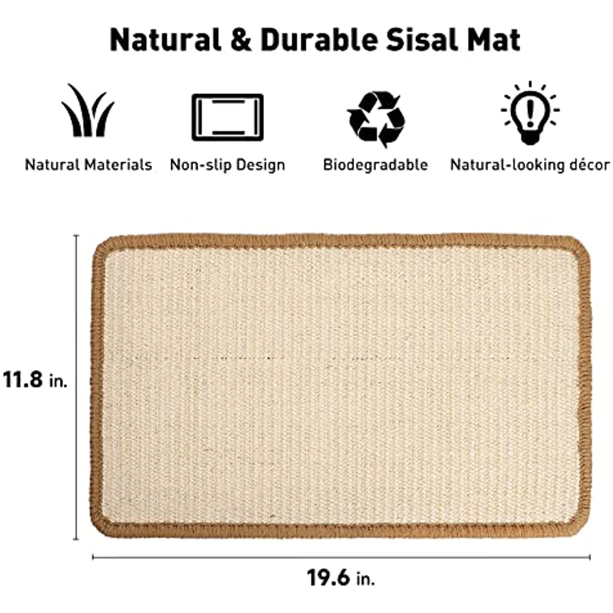 Esteras naturales para rascar gatos de sisal,