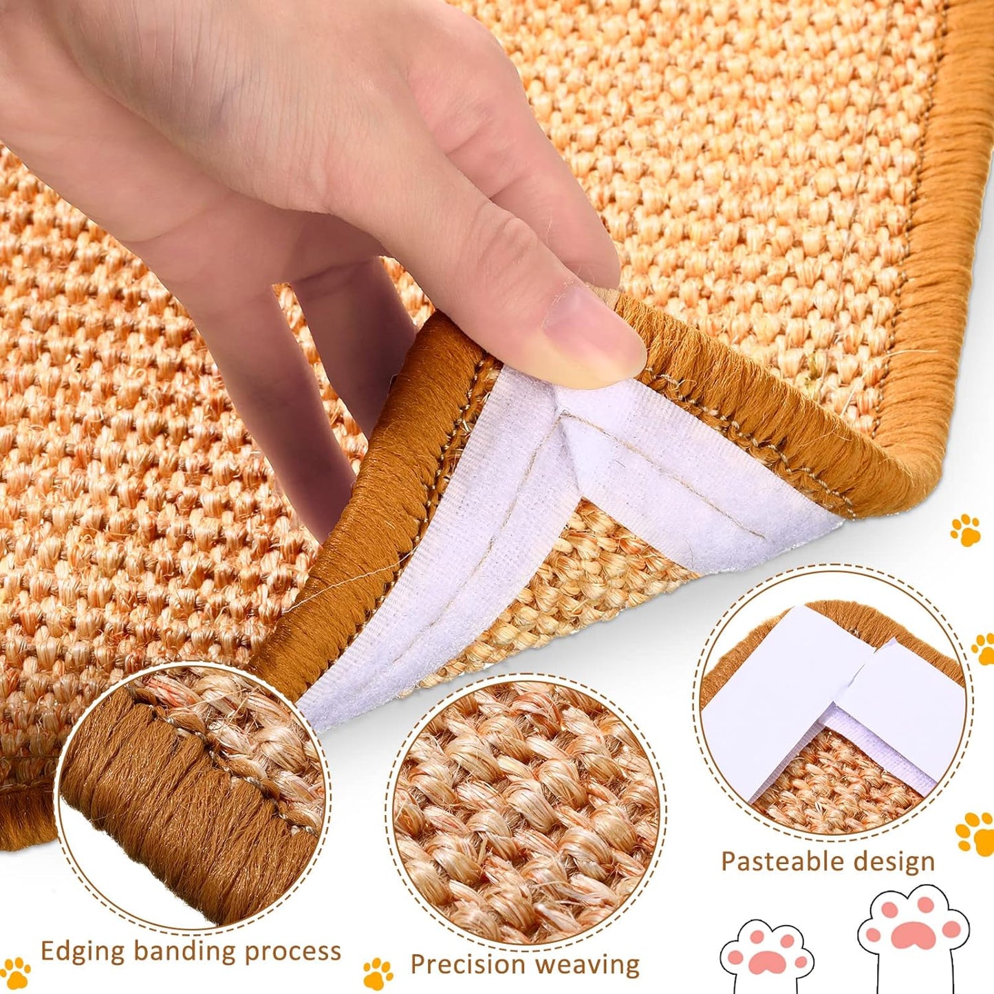 Esteras naturales para rascar gatos de sisal,