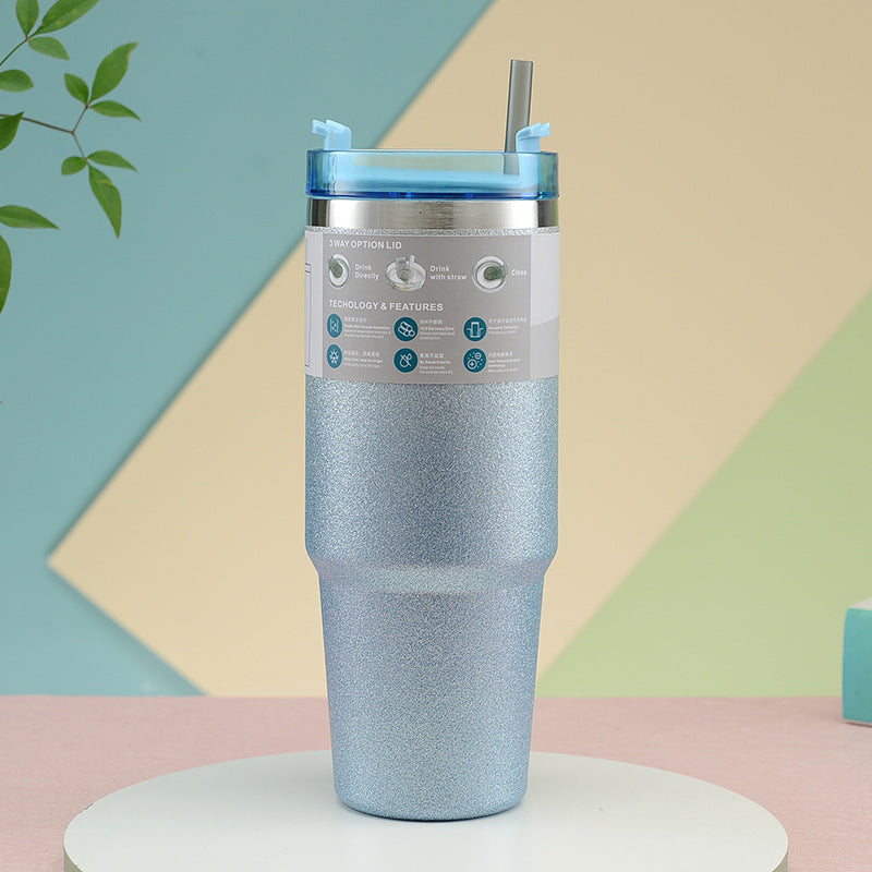Stainless Steel Tumbler with Straw