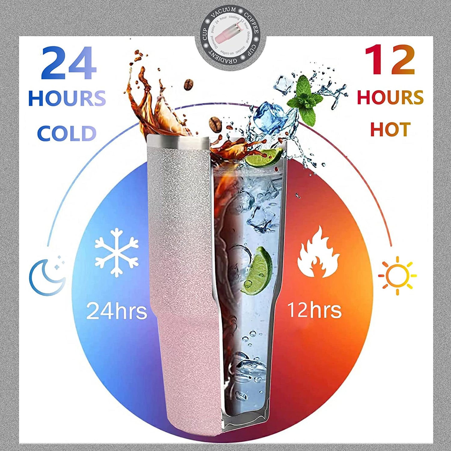Stainless Steel Tumbler with Straw