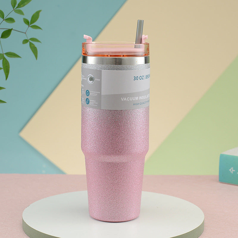 Stainless Steel Tumbler with Straw